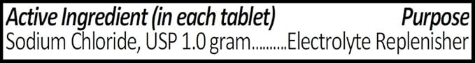 Sodium Chloride Tablets 1 Gm, USP Normal Salt Tablets - 100 Tablets (Pack of 3) by CitraGen Pharmaceuticals, Inc.