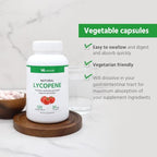 ML Naturals Natural Lycopene 30mg (Per Serving) – 120 Vegetable Capsules – Supports Cardiovascular, Immune & Prostate Health