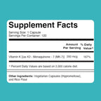 Dr. Colbert, MD Super K2 | Divine Health | MK-7 | Vitamin K2 | 200mcg | 30 Day Supply | 120 Capsules