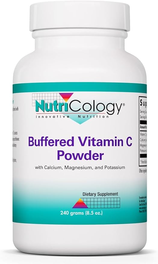 Allergy Research Group Nutricology Buffered Vitamin C Powder - Calcium, Magnesium, Potassium, Ascorbic Acid, Bowel Tolerance, High-Purity, High Dose, Calcium Carbonate - 8.5 Oz