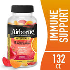 Airborne 400mg Vitamin C Gummies for Adults & Children, Immune Essentials Daily Immune Support Supplement with Vitamins C & E - Orchard Fruit Flavor, 132 Gummies (Pack of 2)