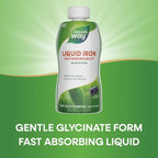 Nature’s Way Liquid Iron Supplement, 18 mg per Serving, Gentle Glycinate Iron, Fast-Absorbing Liquid, Iron for Red Blood Cell Support and Energy Metabolism*, No Sugar Added, Berry Flavored, 16 Fl Oz