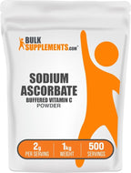 BulkSupplements.com Sodium Ascorbate Powder - for Immune Support, Sodium Ascorbate Vitamin C - Buffered Vitamin C, Gluten Free, 2g per Serving, 1kg (2.2 lbs) (Pack of 1)