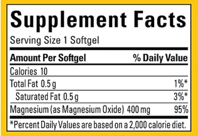 Nature Made High Potency Magnesium 400 mg - 150 Liquid Softgels,(Pack of 2)