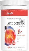 Purge Uric Acid Flush Detox and Cleanse with Tart Cherry, Celery Seed Extract and Turmeric for Daily Joint Comfort and Kidney Support, 60 Capsules