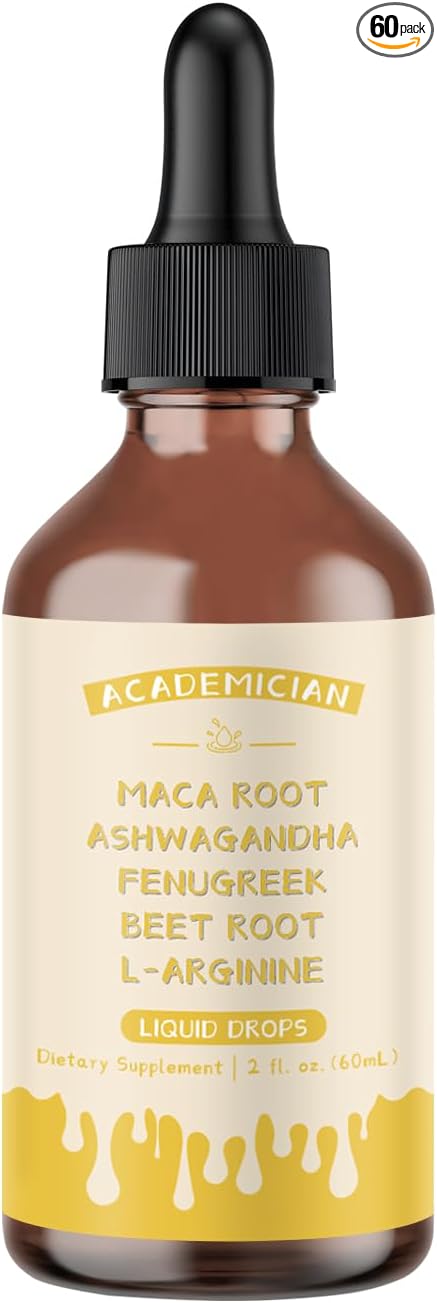 Ashwagandha Drops with MACA Root Drops L Arginine Beet Root Liquid Fenugreek Liquid - 60ML