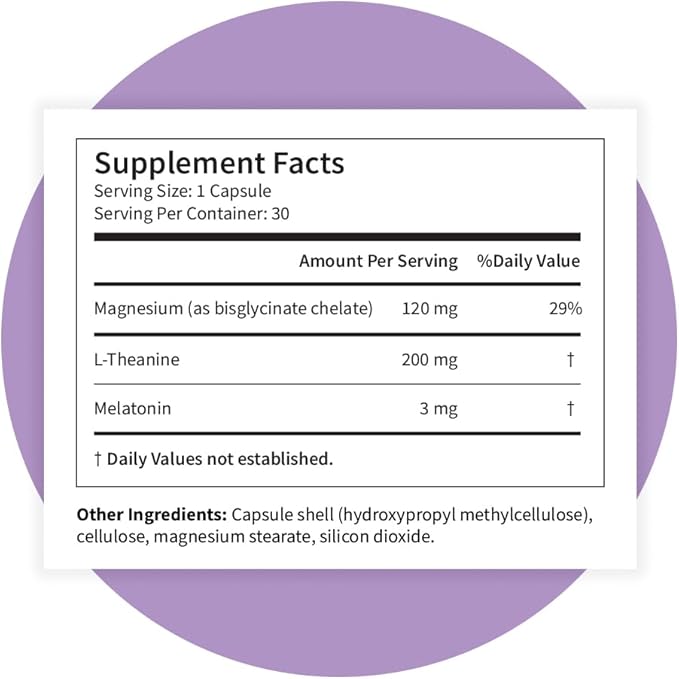Pattern Wellness Sleep Complex – Supports Relaxation & Healthy Sleep Patterns – with Melatonin, L-Theanine & Magnesium – 30 Vegan Capsules