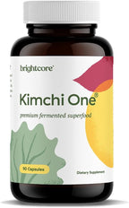 Brightcore Nutrition - Kimchi One, Kimchi Powder Capsules, Probiotics, Enzymes, & Antioxidant Supplement, Premium Gut Health Superfood for Overall Well Being, Gluten-Free, 90 Vegan Capsules