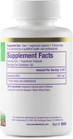 Paradise Herbs, Berberine Extract, 500 mg, Pure & Potent Berberine Supplement, Vegan, Non-GMO, Gluten Free, 60 Vegetarian Capsules (Pack of 2)