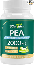 Liposomal Palmitoylethanolamide 2000MG + Luteolin 200MG + Turmeric 200MG & Fisetin 100MG, Micronized Pea 99% Highly Purified Enhanced Absorption Pea Supplement, 60 Capsules