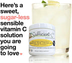 Sufficient-C High-Dosed 4000 mg. Vitamin C Lemon Peach Immune-Ade Drink Mix 250 gram Size - Refreshing with Generously Dosed L-lysine, Bromelain & 96% Pure, Caffeine-Free Green Tea Extract