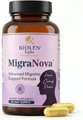Migraine Relief and Prevention Supplement | Magnesium, Riboflavin B2, CoQ10 and Feverfew | Natural Daily Neurological Support | Vegan Non-GMO | Made in USA | MigraNova | 60 Capsules