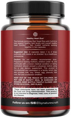 Red Yeast Rice with CoQ10 Supplement - Advanced Healthy Heart & Healthy Cholesterol Levels Formula for Men & Women - Red Yeast Rice Capsules with 1200mg per Serving and CoQ10-60 Count