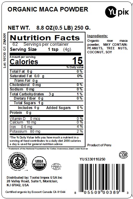 Yupik Organic Superfood, Maca Powder, 8.8 Oz, Non-GMO, Vegan, Gluten-Free (Pack of 2)