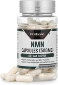 Probase Nutrition Longevity Pure NMN Capsules 60 Count (500mg Each) - Ultra-Pure, Fully Stabilized, Pharmaceutical Grade NMN to Boost NAD+, Nicotinamide Mononucleotide Capsules (Packaging May Vary)