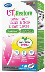 LABO Nutrition UTRestore D-Mannose & Green Tea Extract 70% EGCG, Urinary Tract Health for Women, Bladder Support with Vitamin C, 40 Days Supply, Vegan, Fast-Acting, Flush, Cleanse, Halal Certified