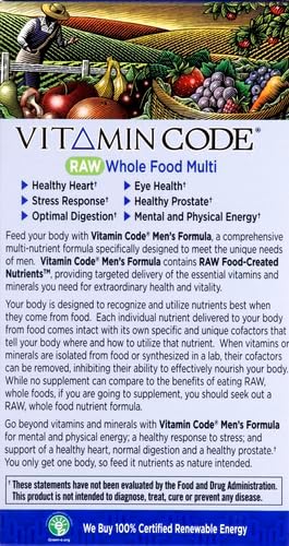 Garden of Life Vitamin Code®,Whole Food Multivitamin for Men,240 Vegetarian Capsules,(Pack of 2)