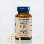 Wiley's Finest Wild Alaskan Fish Oil Vitamin K2 & D3 Softgels - 500mg of EPA and DHA Omega-3s for Bone and Heart Health Support - 120 Softgels (120 Servings)
