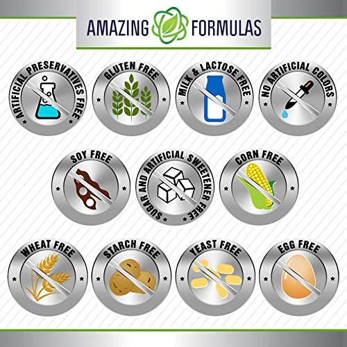 Amazing Formulas Folic Acid (Vitamin B9) 800 Mcg Supplement | Capsules | Non-GMO | Gluten-Free | Made in USA (1 Pack | 240 Count)
