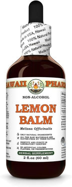 Hawaii Pharm Lemon Balm Alcohol-Free Extract, Glycerite for Relaxation, Supports Restful Sleep, Promotes Mental Clarity and Cognitive Function, Eases Digestive Discomfort - 2 fl.oz