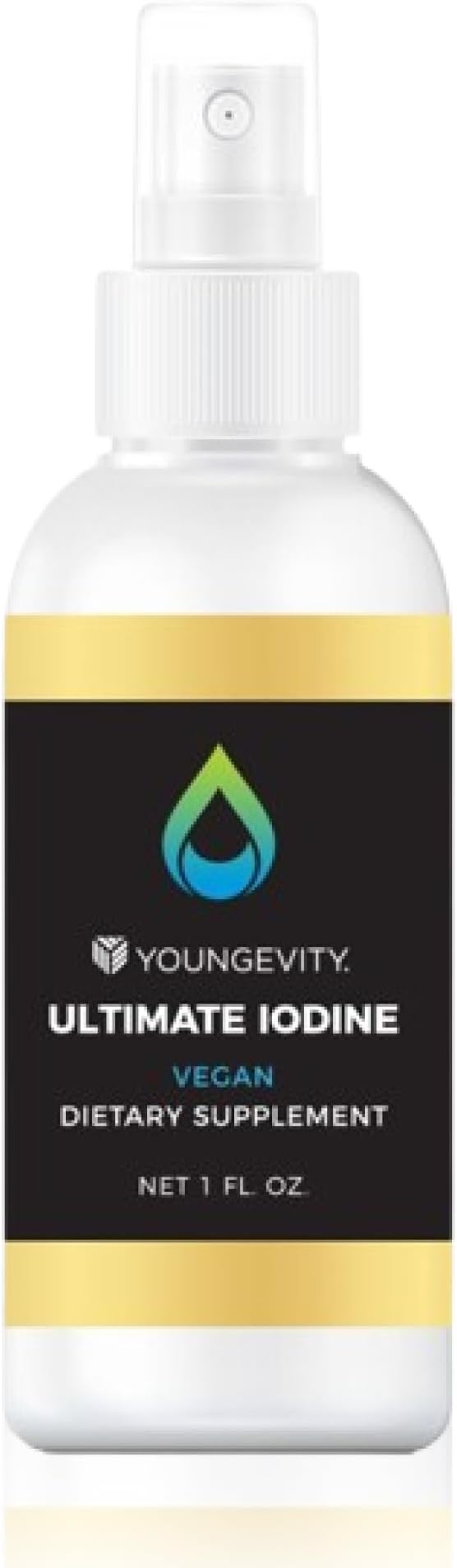 Youngevity Ultimate Iodine Supplement – Vegan Supplement with 300 mcg Iodine, B12, Zinc, Selenium & Copper – Liquid for Energy, Metabolism, Hormone Balance – Non-GMO, Gluten-Free
