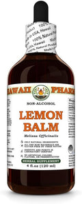 Hawaii Pharm Lemon Balm Alcohol-Free Extract, Glycerite for Relaxation, Supports Restful Sleep, Promotes Mental Clarity and Cognitive Function, Eases Digestive Discomfort - 4 fl.oz