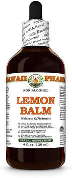 Hawaii Pharm Lemon Balm Alcohol-Free Extract, Glycerite for Relaxation, Supports Restful Sleep, Promotes Mental Clarity and Cognitive Function, Eases Digestive Discomfort - 4 fl.oz