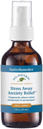 Native Remedies Stress Away for Adults and Children 2+, Chamomile, Passion Flower, Stress Relief Supplement, Mood Support, Dropper – 30 Day Supply