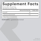 Sports Research L-Glutamine - Workout Recovery, Immune Health & Gut Health Support - 5 G Per Serving - 17.64 Oz