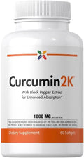 Stop Aging Now - Curcumin2K - Curcumin Supplement - with Black Pepper - 60 Softgels