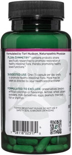 Vitanica Flora Symmetry, Shelf Stable Probiotic Supplement, Dr Formulated Probiotics for Women, Probiotics for Men and Adults, Acidophilus Probiotic, Non-GMO, Vegetarian, 60 Count (Flora Symmetry)