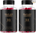 Black Girl Vitamins - Vitamin D3 Gummies, for Immune, Energy, and Bone Support, 2000IU (50mcg) Vitamin D per Serving, Gluten-Free Vitamin D Gummies, 60 Count (2-Pack)