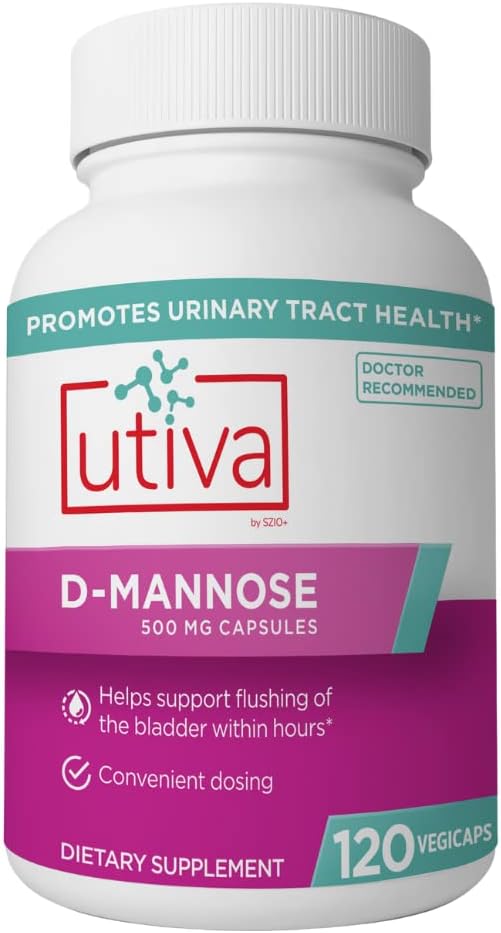 Szio+ 10% Bundle Utiva Cranberry PACs 30 Vegi Capsules + Utiva D-Mannose 500mg 120 Capsules + Utiva Probiotic 30 Delayed Release Vegi Capsules