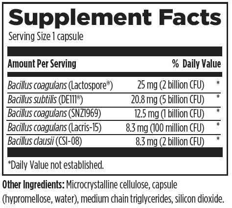Designs for Health ProbioSpore - Powerful Spore Based Probiotic, Soil-Based Probiotics Supplement - Shelf Stable Gut + Immune Support, Non-GMO + Dairy Free (60 Capsules)