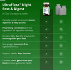 Metagenics UltraFlora Night Rest & Digest Postbiotic - Postbiotic Capsules - Digestive Enzymes & Botanical Extracts - Nighttime Formula to Support Gut-Brain Connection & Restful Sleep - 30 Capsules