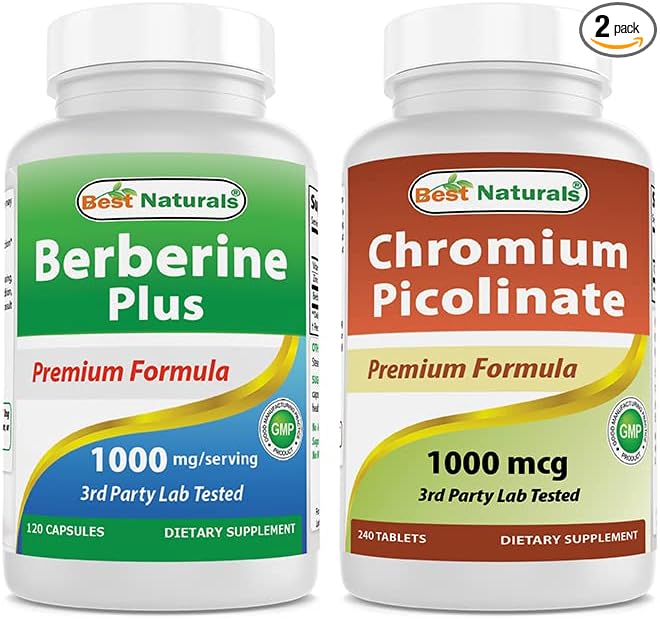 Best Naturals Berberine Plus 1000mg & Chromium Picolinate 1000mcg