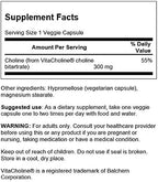 Swanson ULT VITACHOLINE 300MG 60 Veg CAPS
