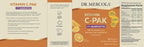 Dr. Mercola Vitamin C-PAK with Quercetin - Daily Immune Support Drink - Zinc & Vitamin D3 Blend - Gluten-Free - Effervescent Orange Flavor - 30 Packets