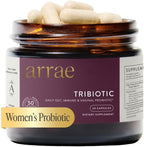 Arrae Tribiotic, Probiotics for Women, Support for Vaginal pH Balance, Gut, Immune, and Feminine Health, Prebiotics, Probiotics, Postbiotics, 30 Count