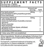 Kaire Maritime Prime 180 - Quick Release Tablets – 20mg Pycnogenol® French Maritime Pine Bark Extract Per Serving – Herbal Support Complex