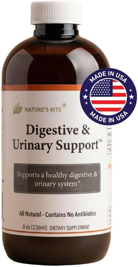 Nature's Rite Colloidal Silver Liquid, Digestive & Urinary Support, 45 ppm Silver Hydrosol for Immune Support (8 oz)