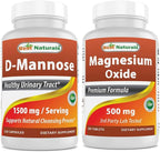 Best Naturals D-Mannose 1500 mg & Magnesium Oxide 500 mg