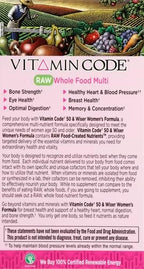 Garden of Life Vitamin Code Multivitamin for Women 50 & Over, B Vitamins, A, C, D3, E & K, CoQ10, Probiotics & Enzymes, for Women 50 Plus, 240 Capsules,(Pack of 2)