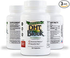 DHT Block (3 Pack - 180 Capsules Total) DHT Blocker Supplement for Skin, Acne, PCOS, Hair, and Hormonal Balance. DIM, Astragalus Root, Turmeric, Natural Ingredients. for Men and Women