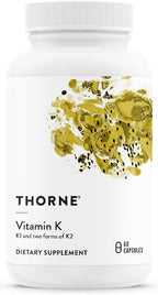THORNE - Bone Health Bundle - Vitamin K & Vitamin D-5000 Combo for Strong Bones - 30 to 60 Servings