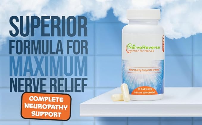 NerveReverse Neuropathy Support Formula Capsules - 3 Pack (3 Bottles) - 90 Day Supply