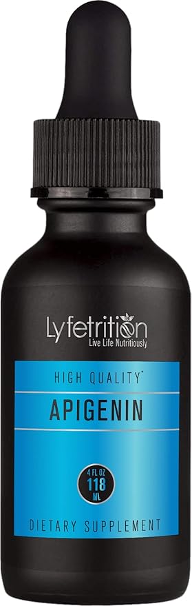 Lyfetrition Apigenin Supplement 70mg, 4 Oz Liquid, 220 Servings, Made in USA, Quick Absorption, Quality Potent Ingredients, Non-GMO, Cruelty-Free Products