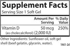 Carlson - Vitamin D3, 2000 IU (50 mcg), Immune Support, Bone Health, Muscle Health, Cholecalciferol, Vitamin D Supplements, Vitamin D3 Soft Gels, 120 Softgels