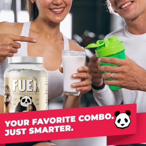 Underground Bio Labs Panda Fuel Premium Protein Whey,Hydrolyzed Collagen,Casein,Probiotics, Enzymes, Keto Friendly,Time Release, 25 Servings (2.5 Pound, Ice Cream Sundae Cone)
