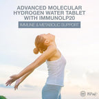 DRINK HRW Harmony Molecular Hydrogen Water Tablets: ImmunoLP20 Magnesium for Energy Boost, Mental Focus, Stress Support, Daily Antioxidant Health Supplement (Unflavored, 30 Count)